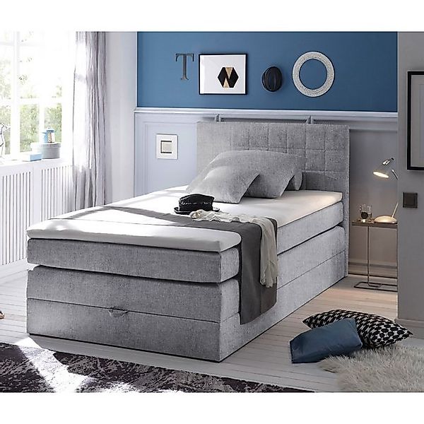 Boxspringbett 120x200 cm Jugendbett mit Bettkasten Husum-09 Hotelbett in He günstig online kaufen