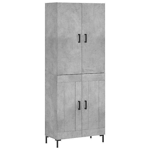 vidaXL Highboard Betongrau 69,5x34x180 cm Holzwerkstoff 3195791 günstig online kaufen