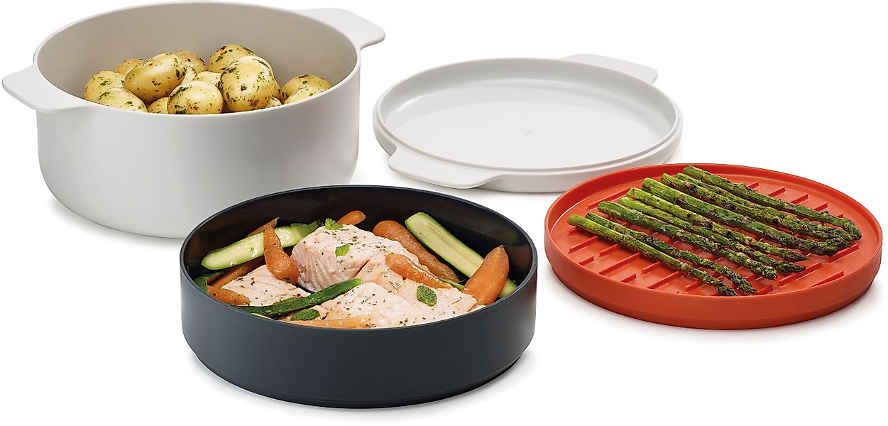 Joseph Joseph Mikrowellenbehälter »M-Cuisine«, (Set, 3 tlg.), 2-Liter Kocht günstig online kaufen