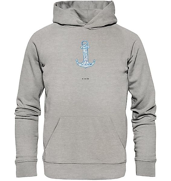 Mr. & Mrs. Panda Hoodie Anker Blau Größe XXL - Heather Grey - Geschenk, Tie günstig online kaufen