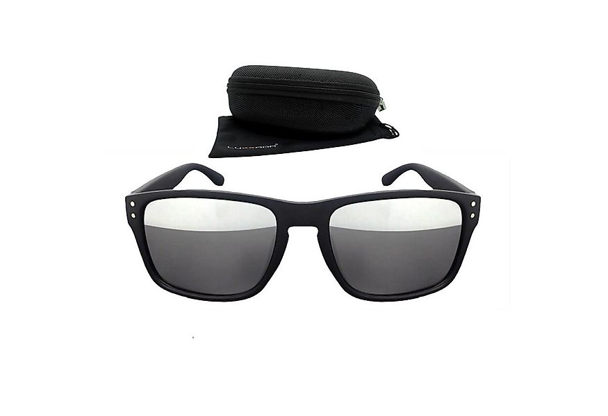 Rennec Sonnenbrille (Herren Brille mit Brillenbeutel und Hardcase) Rechteck günstig online kaufen