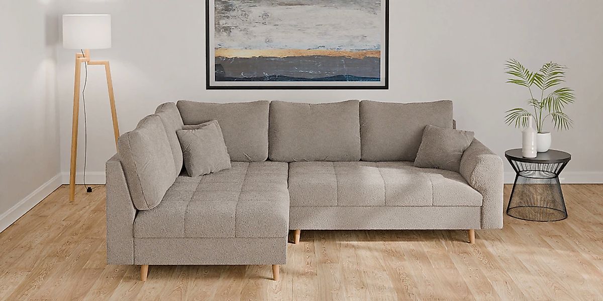 Home affaire Ecksofa "CHARRE L-Form mit Ottomane, Maße B/T/H: 231/161/81 cm günstig online kaufen