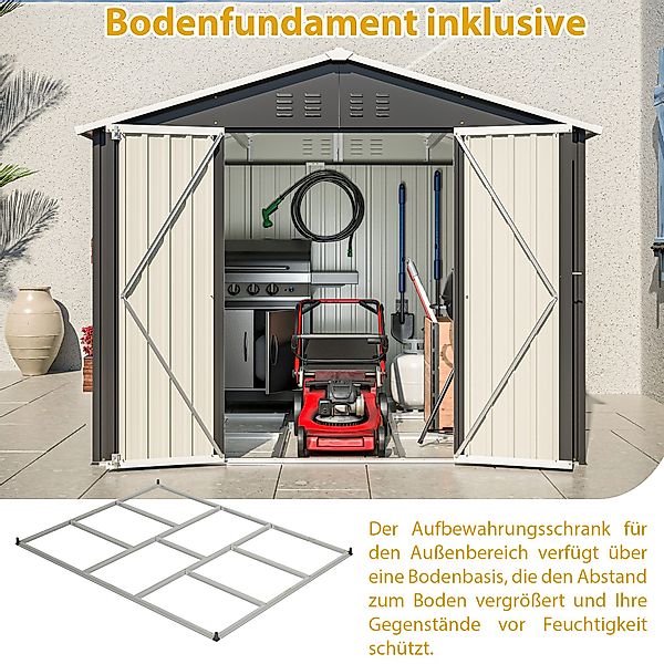 Thanaddo Gartenhaus Metall Gerätehaus Geräteschuppen Inkl. günstig online kaufen