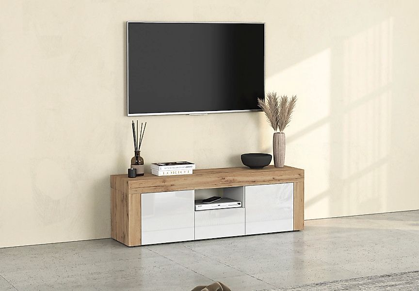 OTTO home Lowboard "CHRONOS Breite 155 cm mit 2 Türen, 1 Schublade,1 offene günstig online kaufen