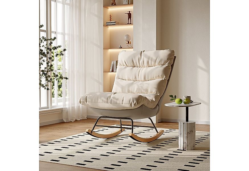 Furnishings Home Schaukelstuhl Mit Stahlrahmen Schaukelstuhl gepolstertem K günstig online kaufen