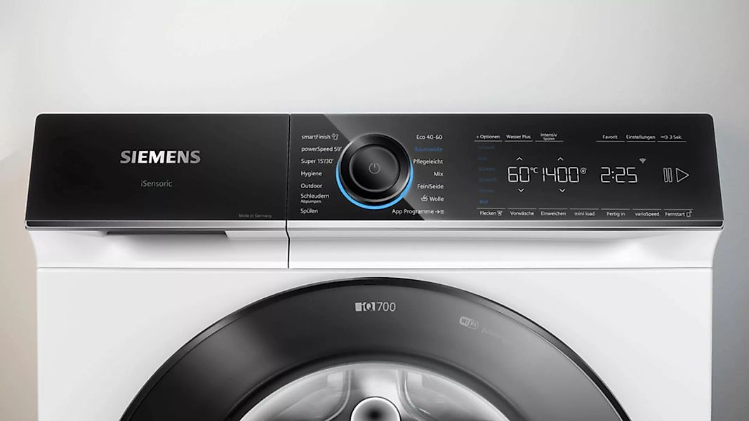 SIEMENS Waschmaschine »WG44B2070«, iQ700, WG44B2070, 9 kg, 1400 U/min günstig online kaufen