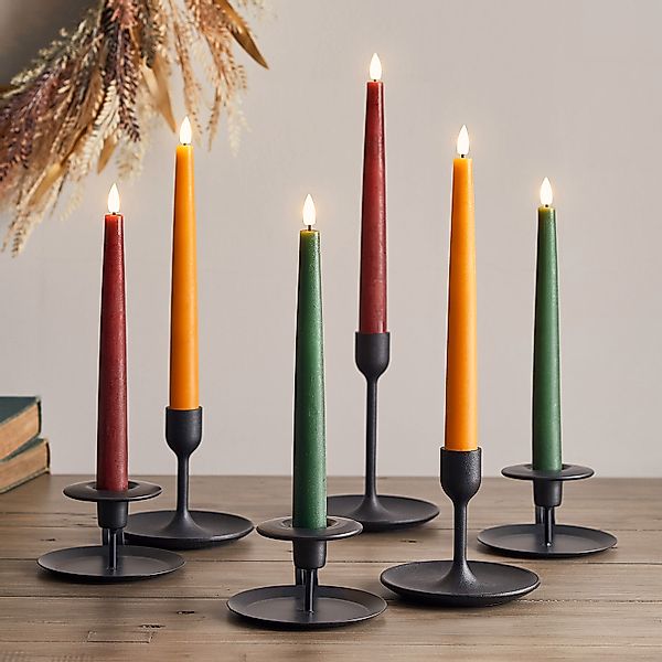 6er Set TruGlow® LED Stabkerzen Echtwachs Herbst mit Fernbedienung günstig online kaufen