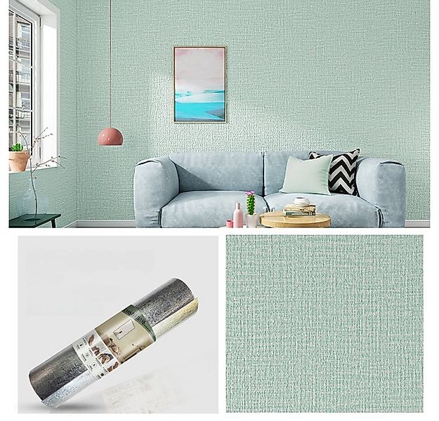 Coonoor Fliesenaufkleber Strukturierte Leinen Tapete, Selbstklebend, Pr?gef günstig online kaufen