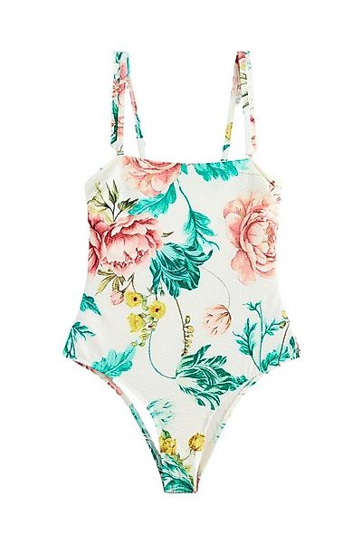 Next Badeanzug Bauchformender Bandeau-Badeanzug mit Rüschen (1-St) günstig online kaufen