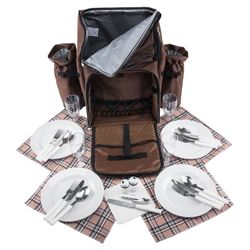 anndora Picknickrucksack Wanderrucksack Rucksack für 4 günstig online kaufen