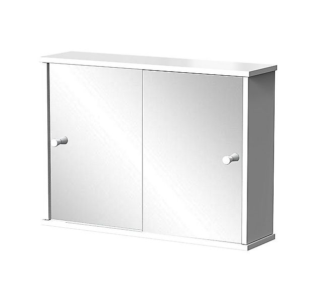 Vicco Badezimmerspiegelschrank Mireo, Weiß, 55 x 40 cm mit 2 Schiebetüren günstig online kaufen