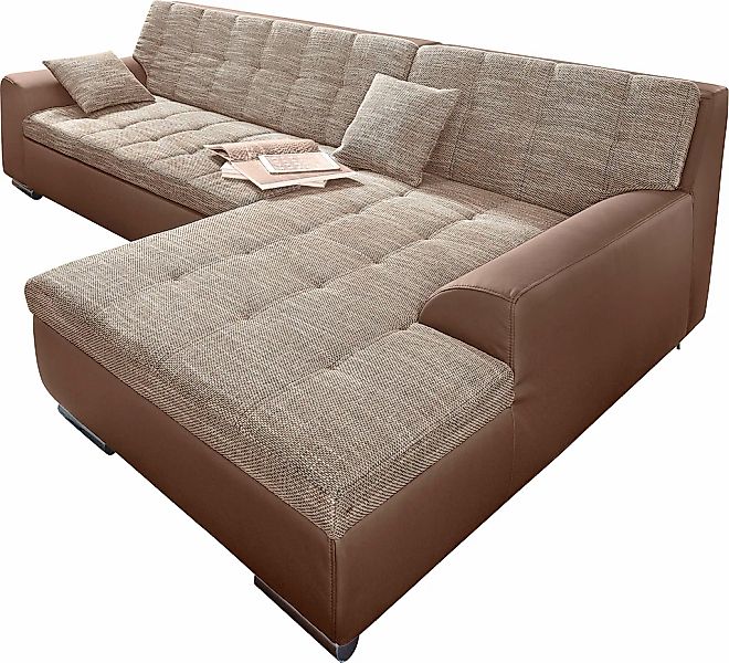 DOMO collection Ecksofa "Treviso viele Bezüge, auch in Cord, L-Form, B/T/H: günstig online kaufen