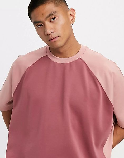 ASOS DESIGN – Übergroßes T-Shirt in Rosatönen günstig online kaufen
