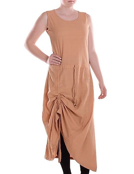 Vishes Midikleid Damen Wadenlang Kleid Baumwolle Casual Pull On verstellbar günstig online kaufen