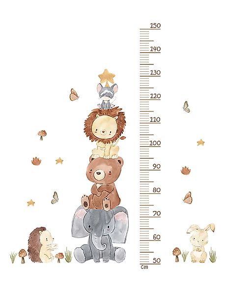 Sipo Wandbild Wandaufkleber Hase, Sterne, Messlatte günstig online kaufen