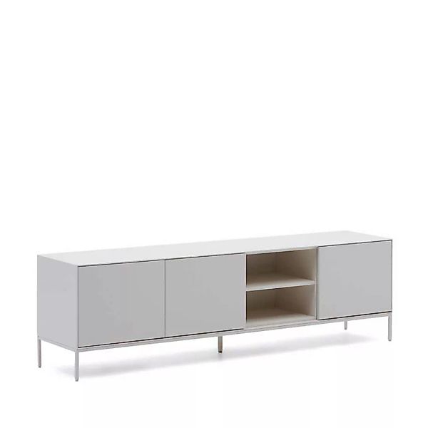 Weißes Sideboard modern 195 cm breit - 55 cm hoch modernem Design günstig online kaufen