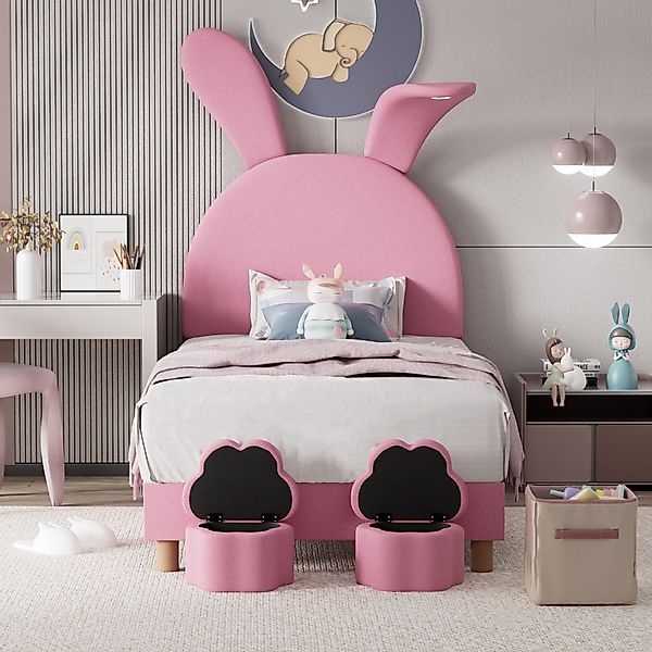 Flieks Polsterbett, LED Kinderbett 90x200cm mit günstig online kaufen
