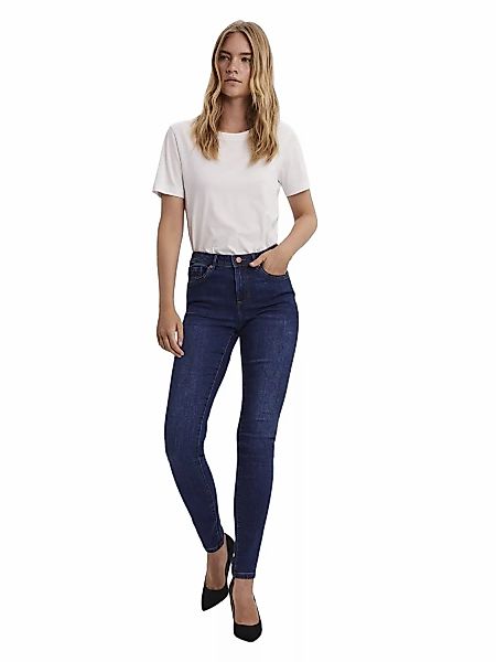 Vero Moda Damen Jeans VMTANYA VI3144 - Skinny Fit - Blau - Dark Blue Denim günstig online kaufen