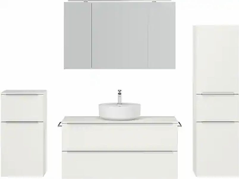 nobilia® Badmöbel-Set »Alvene« vormontiert, mit Soft-Close, 4 Stk. tlg. günstig online kaufen