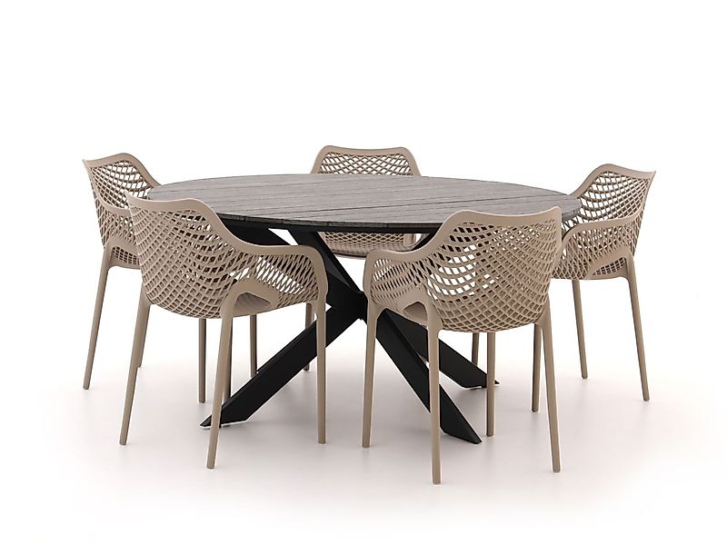 Forza Ripi/Fidenza ø 149 cm Gartenmöbel-Set 6-Teilig Stapelbar günstig online kaufen