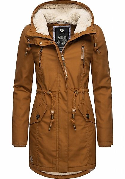 Ragwear Wintermantel "Elsie" stylischer Winterparka mit Kapuze und Teddyfle günstig online kaufen
