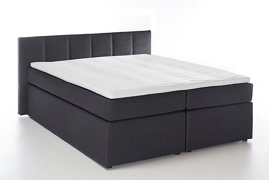 Möbelfreude Boxspringbett Boxspringbett Bea mit niedrigem Kopfteil Anthr... günstig online kaufen