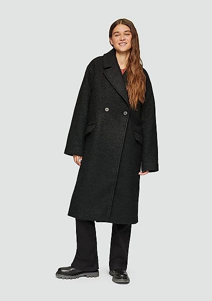 QS Funktionsmantel Outdoor-Mantel Oversized-Mantel aus Bouclé günstig online kaufen