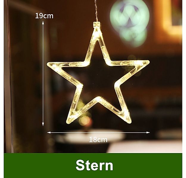 Sunicol Lichterkette LED Lichtervorhang mit Saugnapf, Weihnachten Fensterde günstig online kaufen