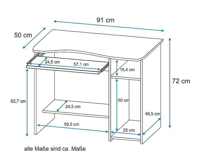 VOGL Möbelfabrik Schreibtisch Sam, mit Tastaturauszug günstig online kaufen