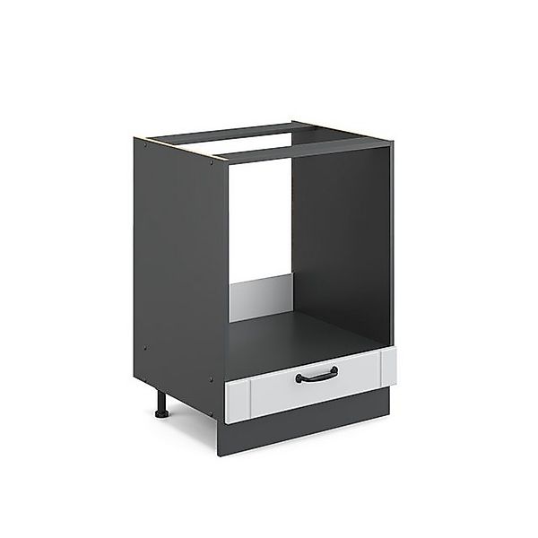 Vicco Herdumbauschrank Fame-Line Weiß Landhaus/Anthrazit 60 cm ohne Arbeits günstig online kaufen