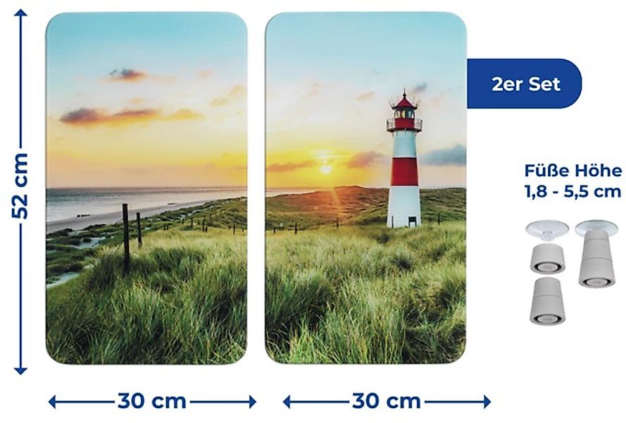 Maximex Herd-Abdeckplatte »Leuchtturm«, (Set, 2 tlg.) günstig online kaufen