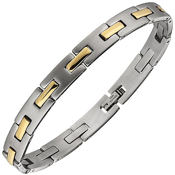 SIGO Armband Edelstahl bicolor teil matt 21 cm günstig online kaufen
