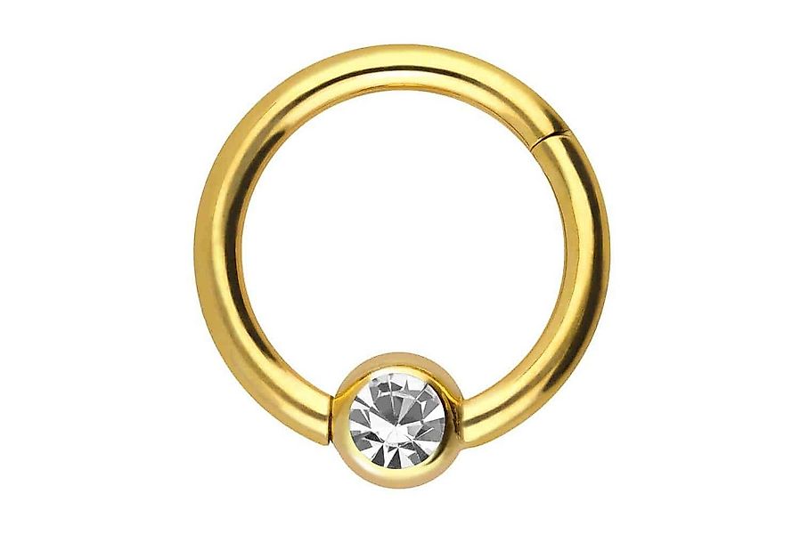 PIERCINGLINE Nasenpiercing Titan Segmentring Clicker KRISTALL Ohrpiercing S günstig online kaufen