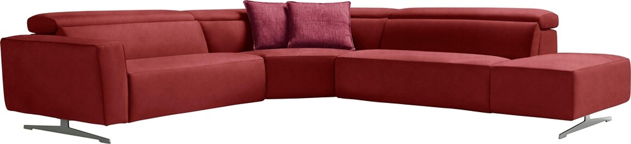 Egoitaliano Ecksofa, mit Relaxfunktion und verstellbaren Kopfteilelementen günstig online kaufen
