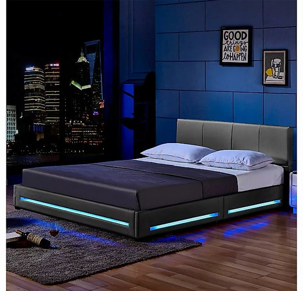HOME DELUXE Bett LED Bett ASTEROID (Set, 3-tlg., Bettkasten und Lattenrost) günstig online kaufen