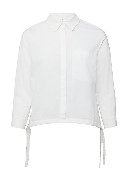 s.Oliver Langarmbluse Bluse Leichte Hemdbluse aus Baumwollvoile mit Schleif günstig online kaufen