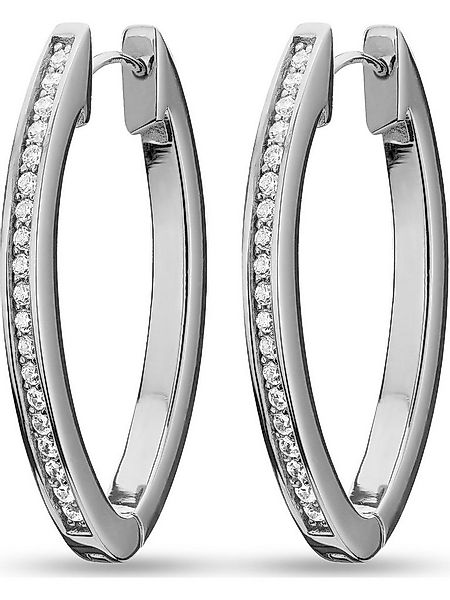 JETTE Paar Creolen JETTE Damen-Creolen 925er Silber 38 Zirkonia (Paar), END günstig online kaufen