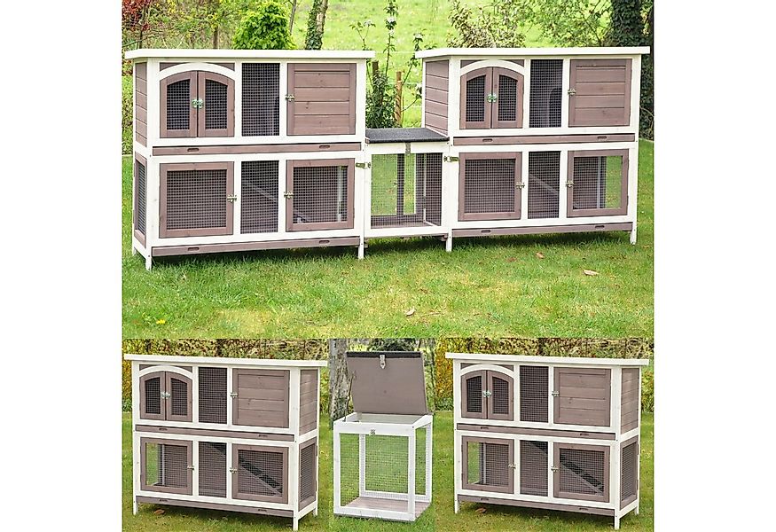 nanook Kleintierkäfig XXL Doppel Hasenstall Kombination günstig online kaufen