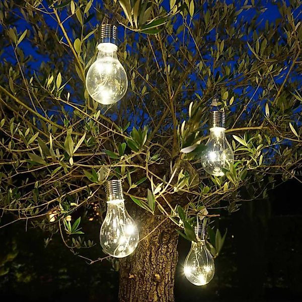 4 Stück Solar Glühbirne für Garten LED Klar Partyleuchten für Pavillon Part günstig online kaufen