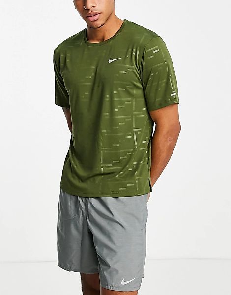 Nike Running – Run Division Miler – T-Shirt in Khaki-Grün günstig online kaufen