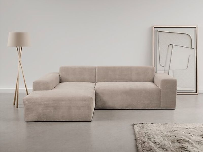 WERK2 Ecksofa »Zeus-L modern & zeitlos, Breite 253 cm, bequemes Sofa« Curvy günstig online kaufen