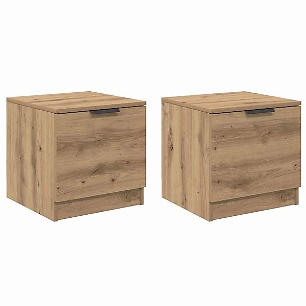 vidaXL Bettschrank 2 Stk Artisan-Eiche 40 x 39 x 40 cm Holzwerkstoff 880499 günstig online kaufen