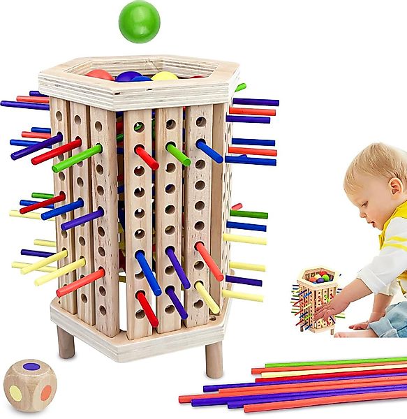 RWEUOQ Lernspielzeug Kugelturm-Stäbchen-Aufnahmespiel – Stabwürfelspiel, St günstig online kaufen