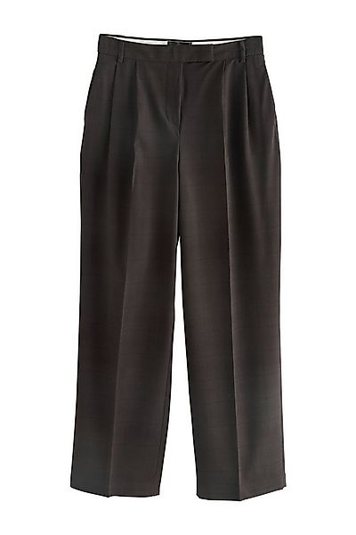 Next Stoffhose Karierte Hose mit Bundfalten, Kurzgröße (1-tlg) günstig online kaufen