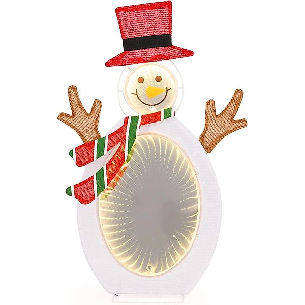 Costway Led Schneemann 64 cm Weihnachtsdeko mit Unendlichkeitsspiegel günstig online kaufen