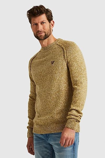 PME Legend Pullover Wool Mix Melange Gelb - Größe 3XL günstig online kaufen