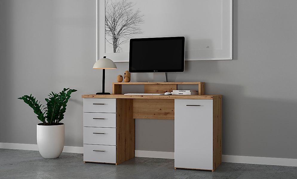 FORTE Schreibtisch NET160, viel Stauraum, Tischplatte günstig online kaufen