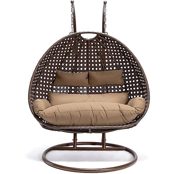 Home Deluxe Hängesessel Twin Polyrattan Braun günstig online kaufen