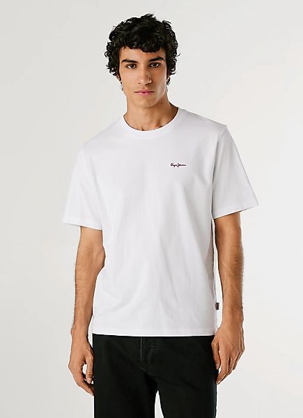 Pepe Jeans T-Shirt "CONTRAST CONNOR", mit Rundhals und gesticktem Logo günstig online kaufen
