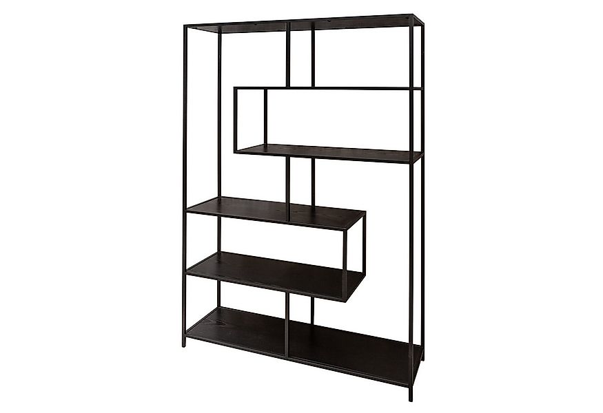 riess-ambiente Bücherregal SLIM LINE 185x114cm schwarz, Einzelartikel 1-tlg günstig online kaufen